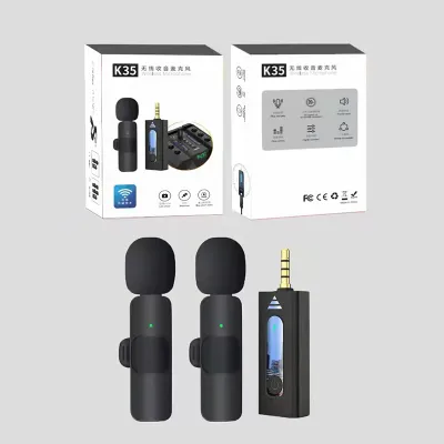 Wireless 3.5mm Lavalier Lapel Microphone 